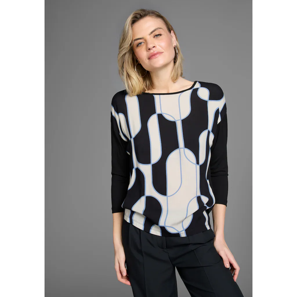 Laura Scott Shirtbluse Mit Alloverprint - NEUE KOLLEKTION