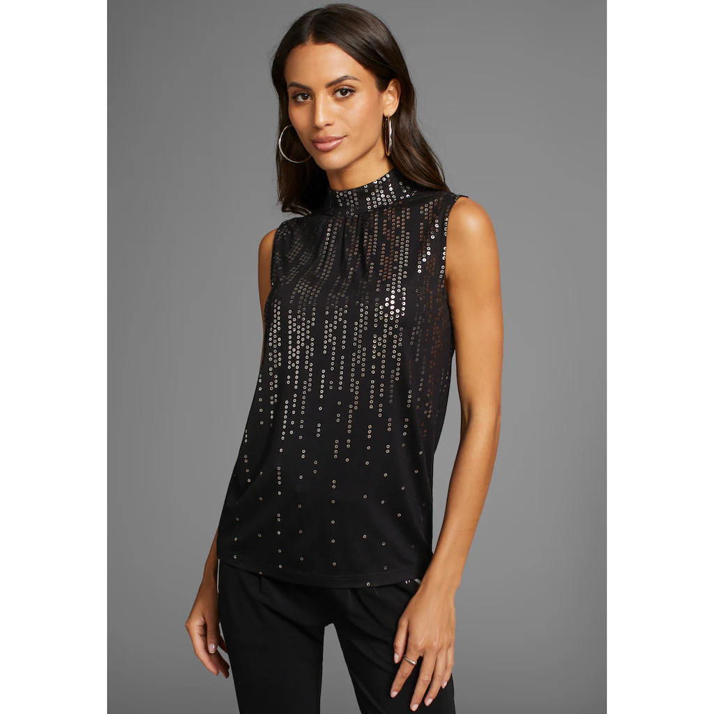 Laura Scott Shirttop mit Paillettenprint