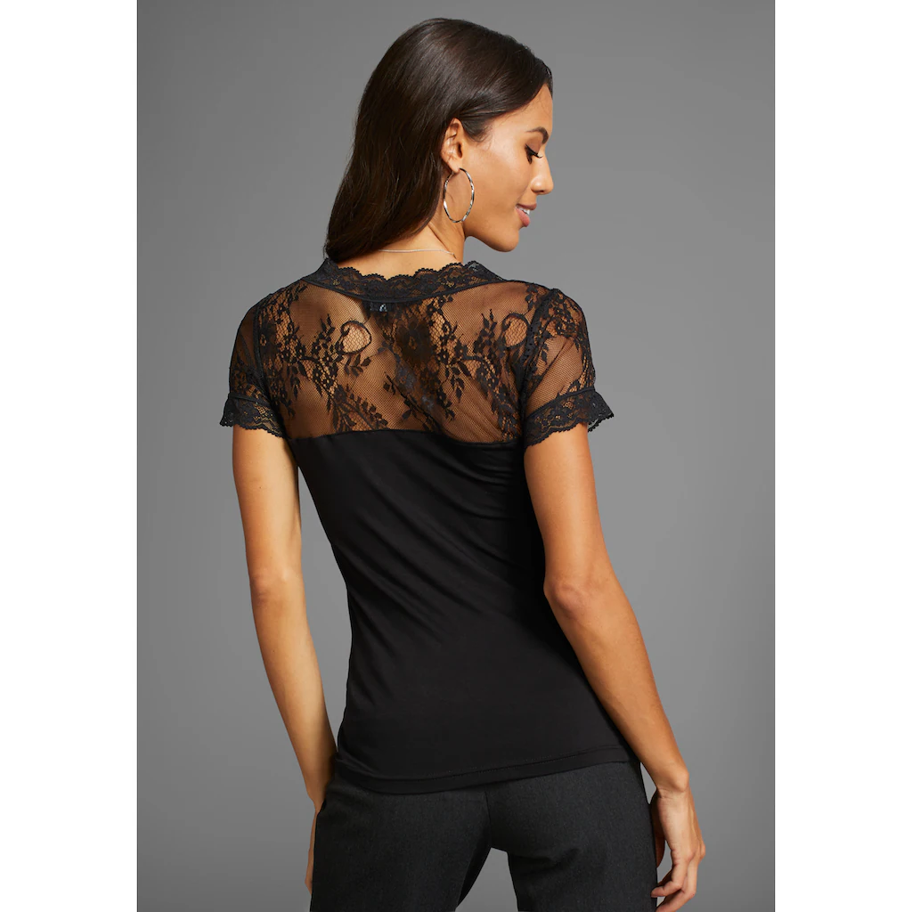 Laura Scott Spitzenshirt Im Lingerie-Look