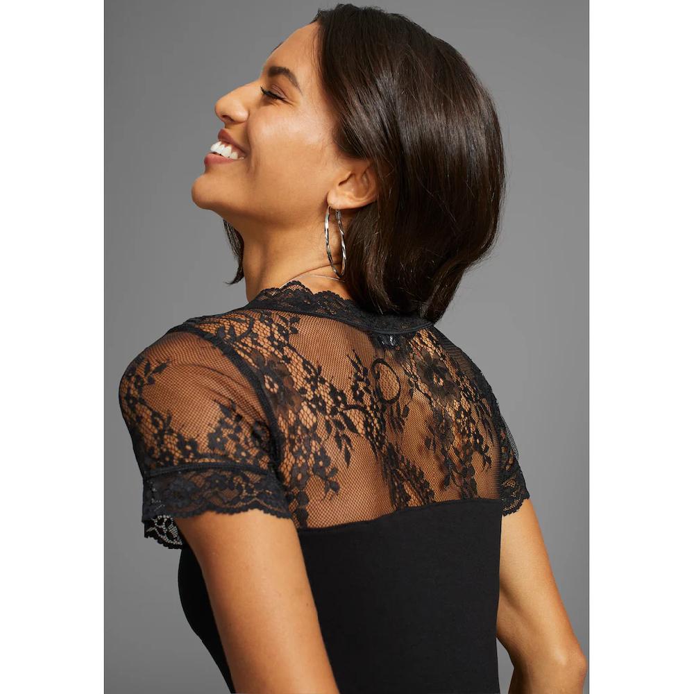 Laura Scott Spitzenshirt Im Lingerie-Look