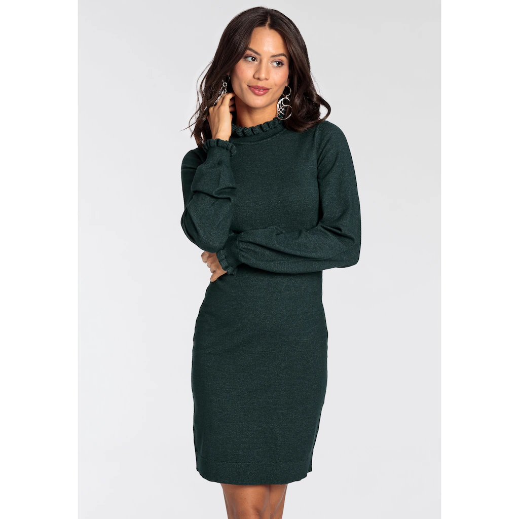 Laura Scott Strickkleid Festlich Lang Feminin Und Figurbetont Aus Viskosemischung