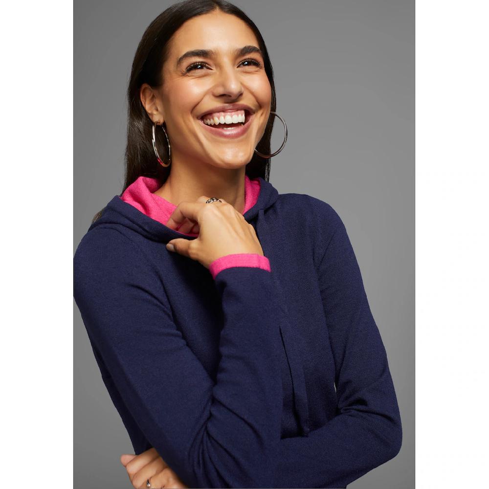 Laura Scott Strickkleid Mit Pinken Farbdetails