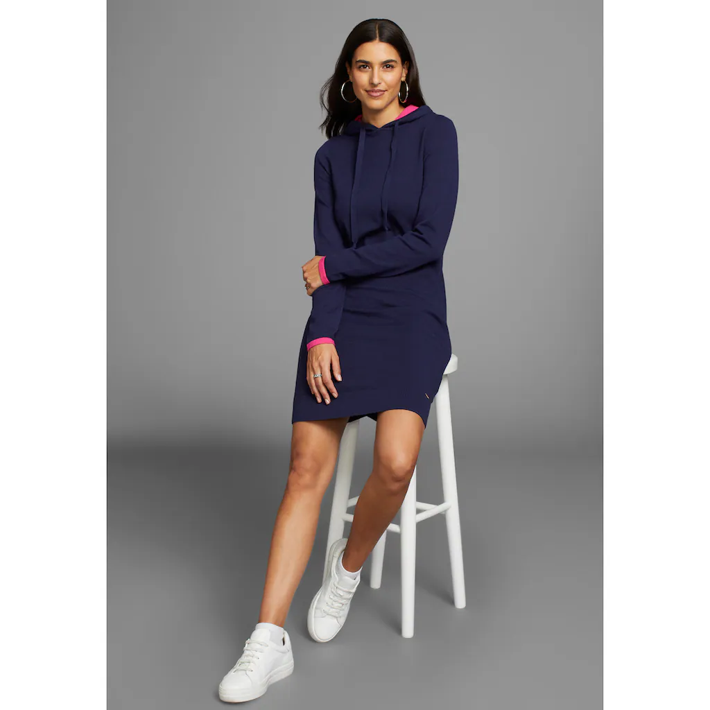 Laura Scott Strickkleid mit pinken Farbdetails