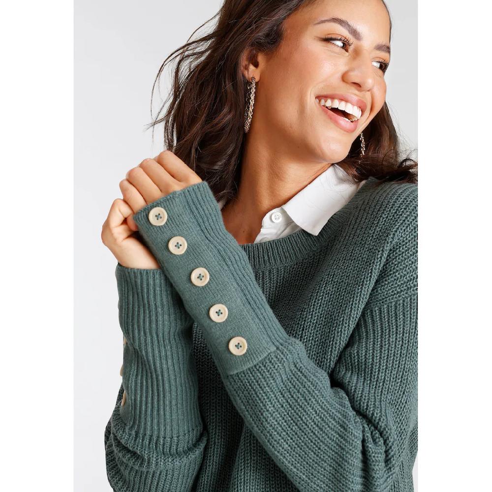 Laura Scott Strickpullover Mit Zierknöpfen