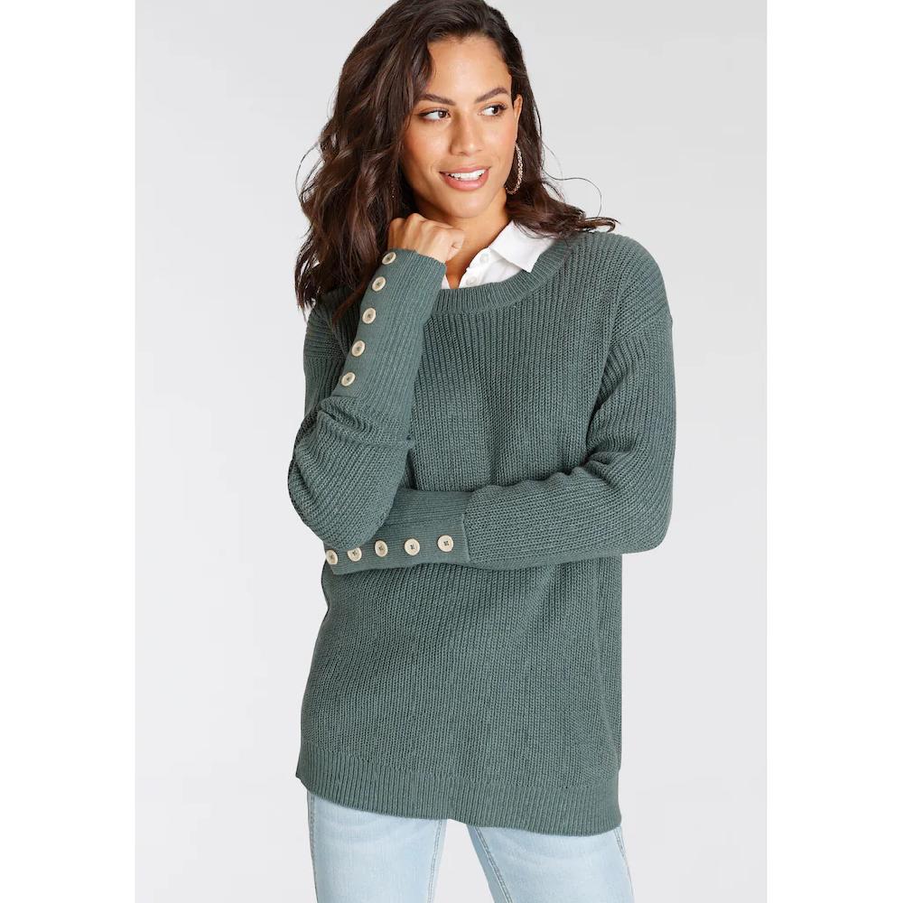 Laura Scott Strickpullover mit Zierknöpfen