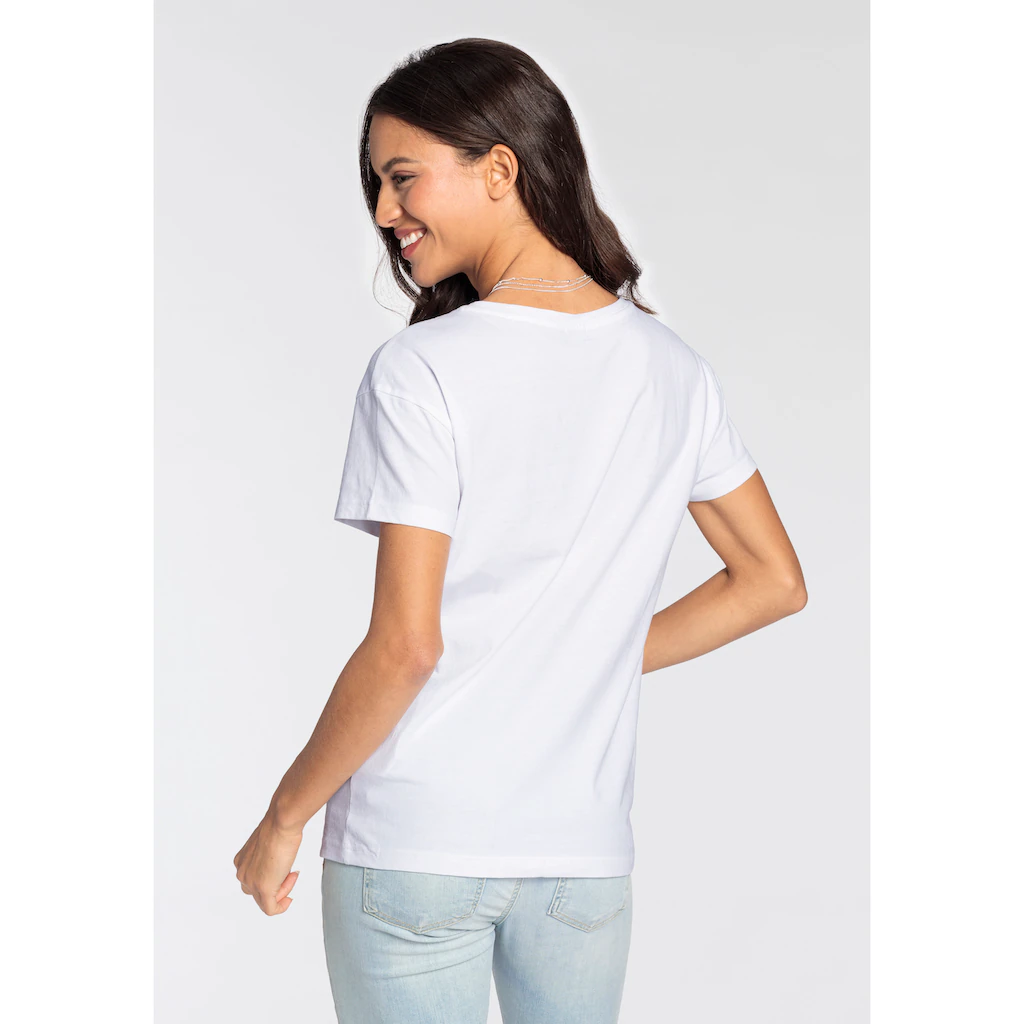 Laura Scott T-Shirt Kurzarm Figurumspielender Schnitt Aus Elastischem Single Jersey