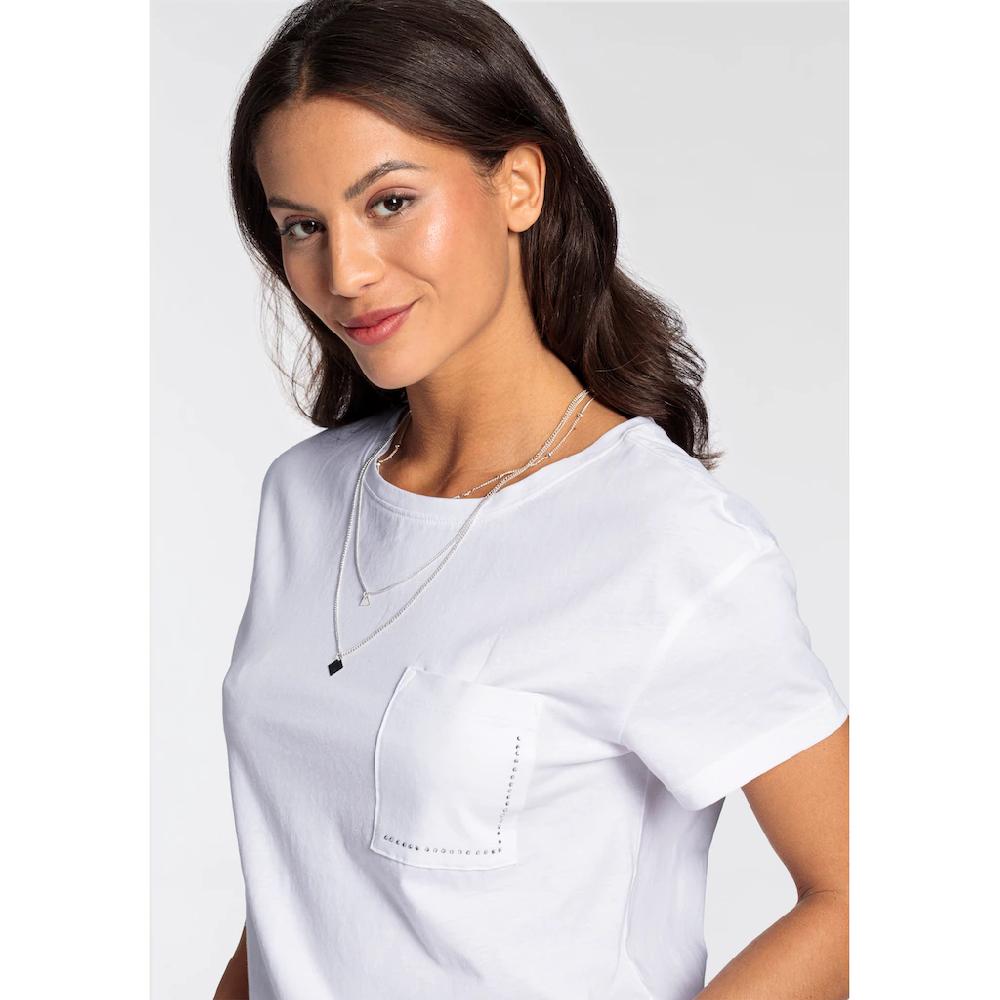 Laura Scott T-Shirt Kurzarm Figurumspielender Schnitt Aus Elastischem Single Jersey
