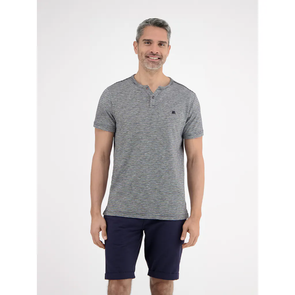 LERROS Henleyshirt »LERROS Gestreiftes Serafinoshirt Gestrickt« ▷ Kaufen