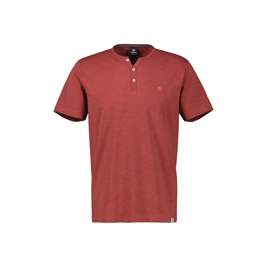 LERROS Henleyshirt »LERROS Serafino-Shirt in unifarbener Strukturware« ▷ für