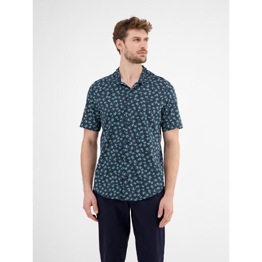 LERROS Kurzarmhemd »LERROS Herren Jerseyhemd Floral Gemustert«