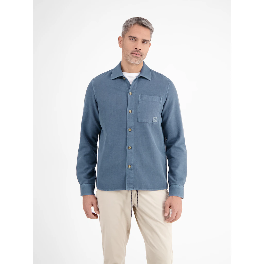 LERROS Langarmhemd »LERROS Hemdjacke In Kerniger Struktur« ▷ Für