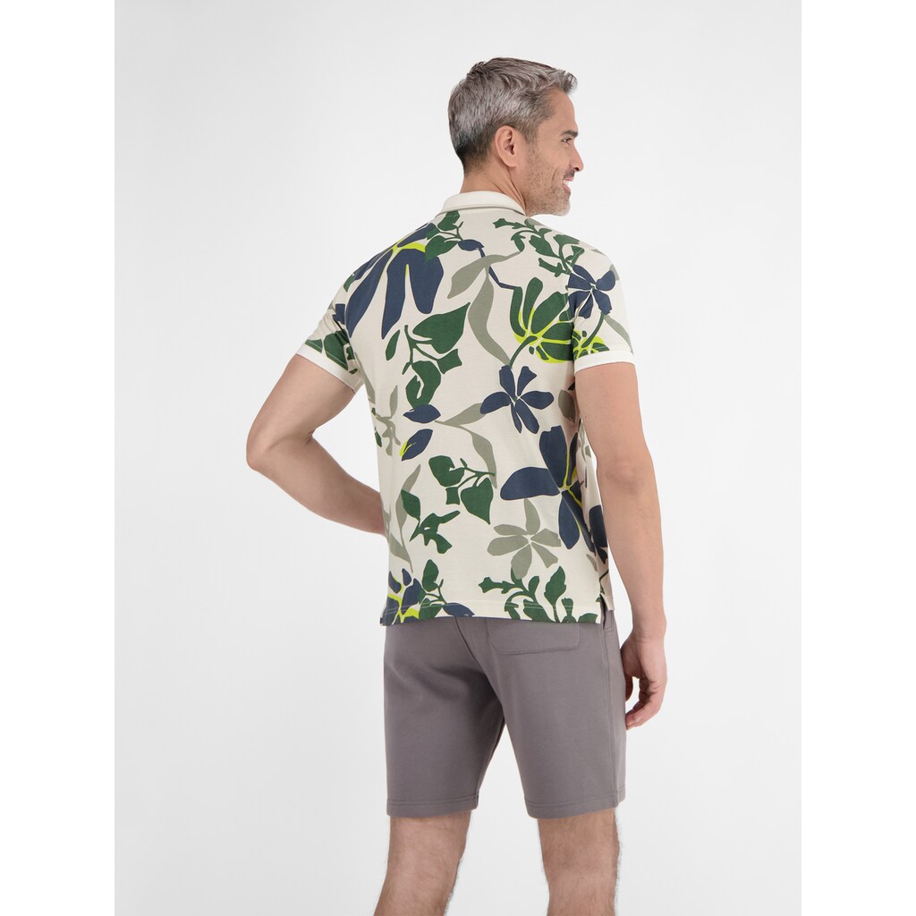LERROS Poloshirt »LERROS Poloshirt Sommerlich-floral Gemustert«