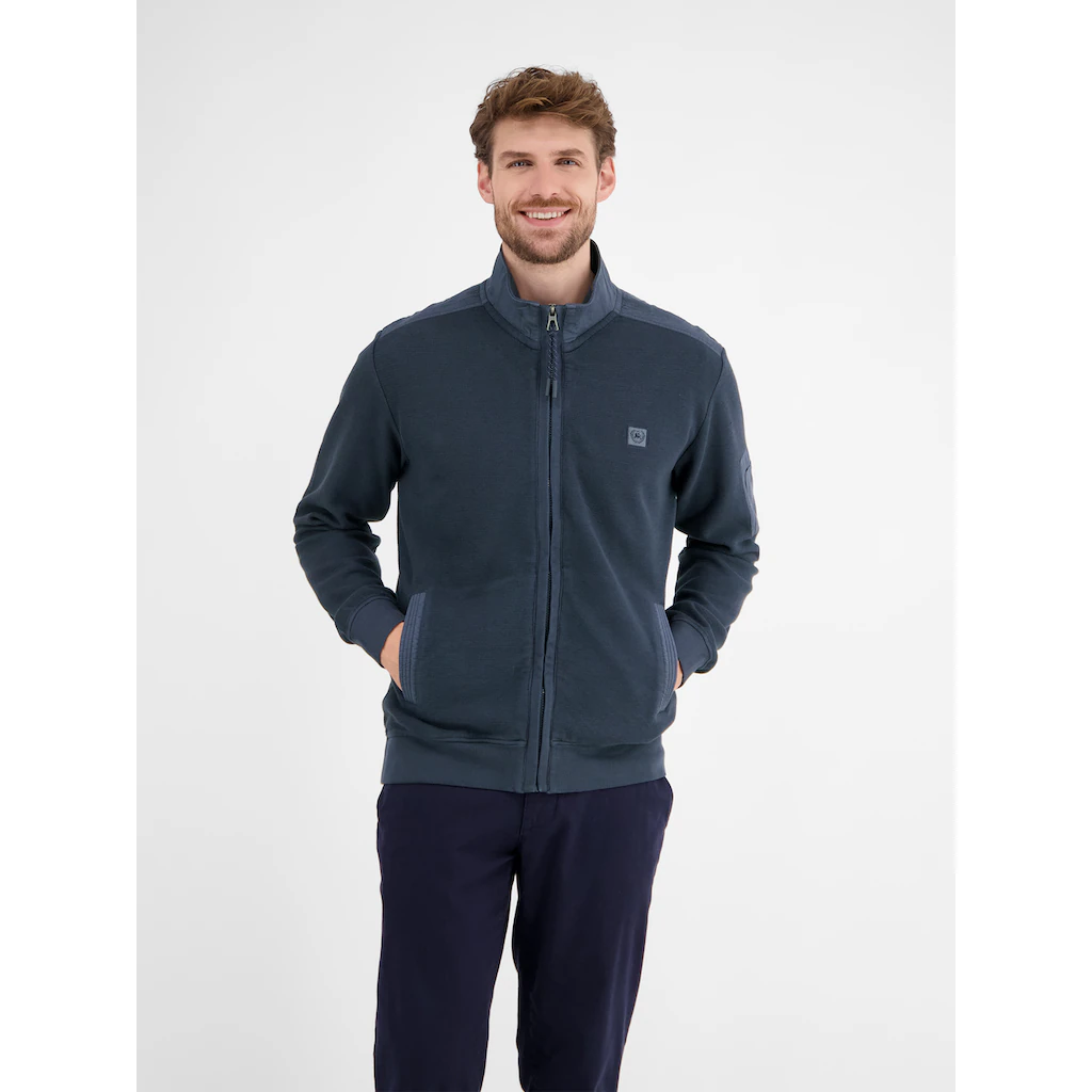 LERROS Sweatjacke »LERROS Sweatjacke In Zig-Zag-Struktur«