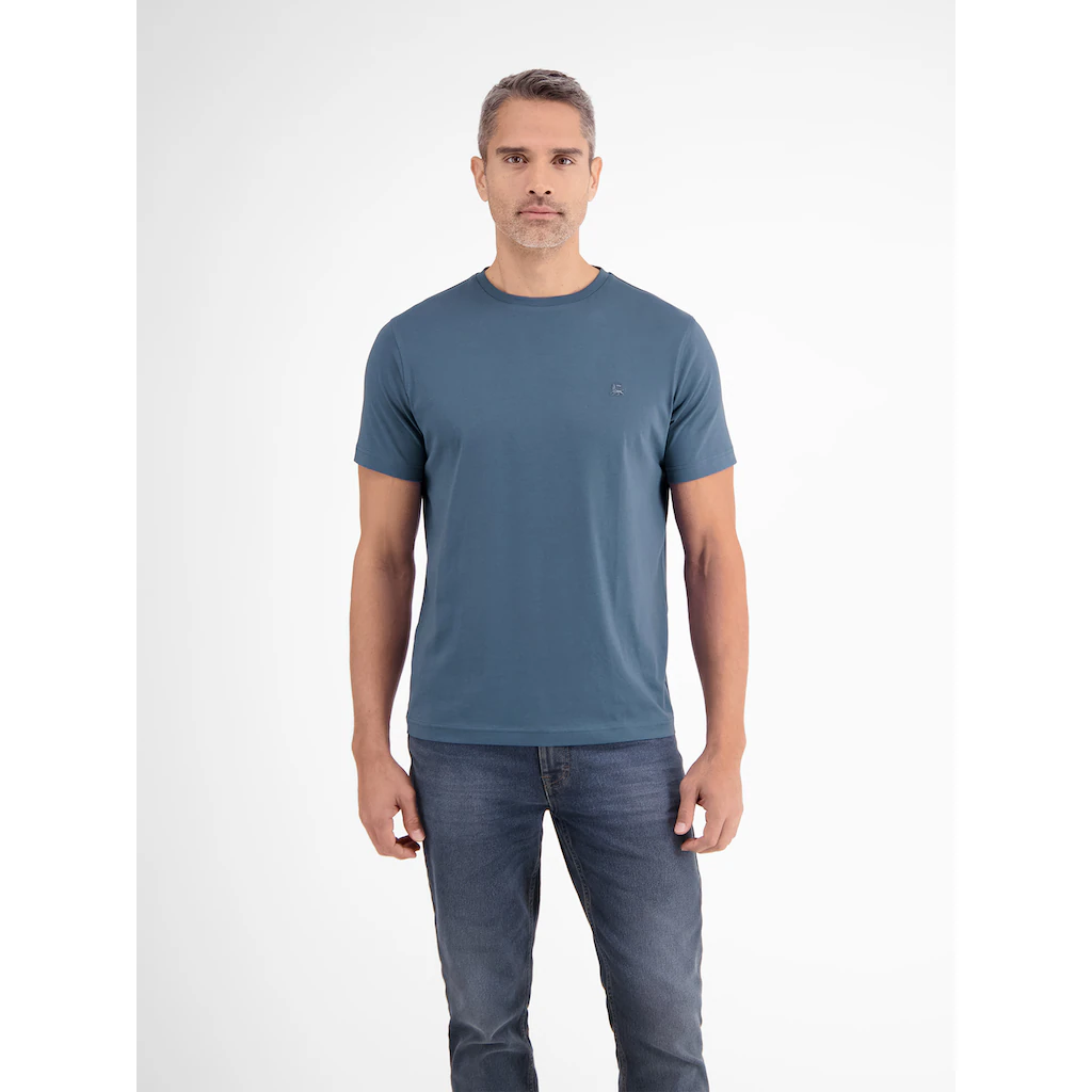 LERROS T-Shirt »LERROS Basic T-Shirt Mit Logostitch Unifarben« ▷ Bestellen