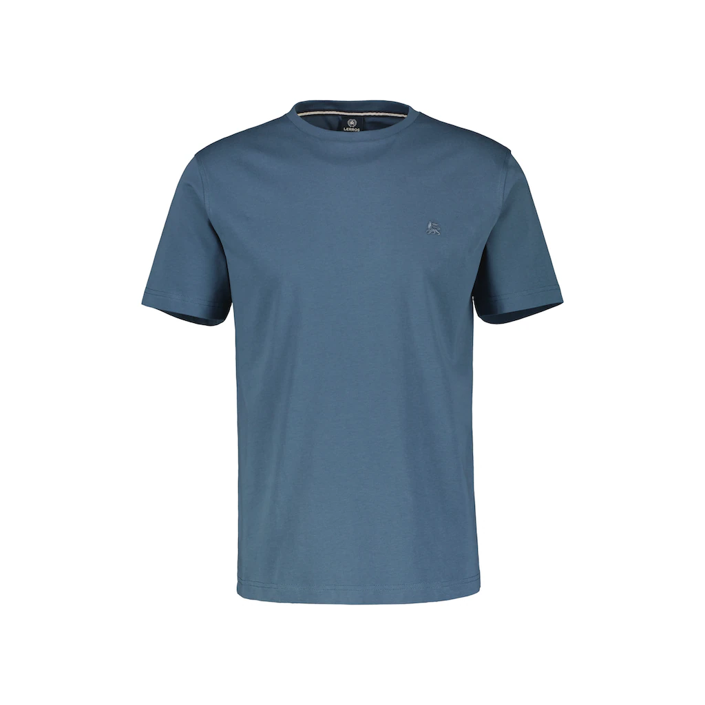 LERROS T-Shirt »LERROS Basic T-Shirt mit Logostitch unifarben« ▷ bestellen