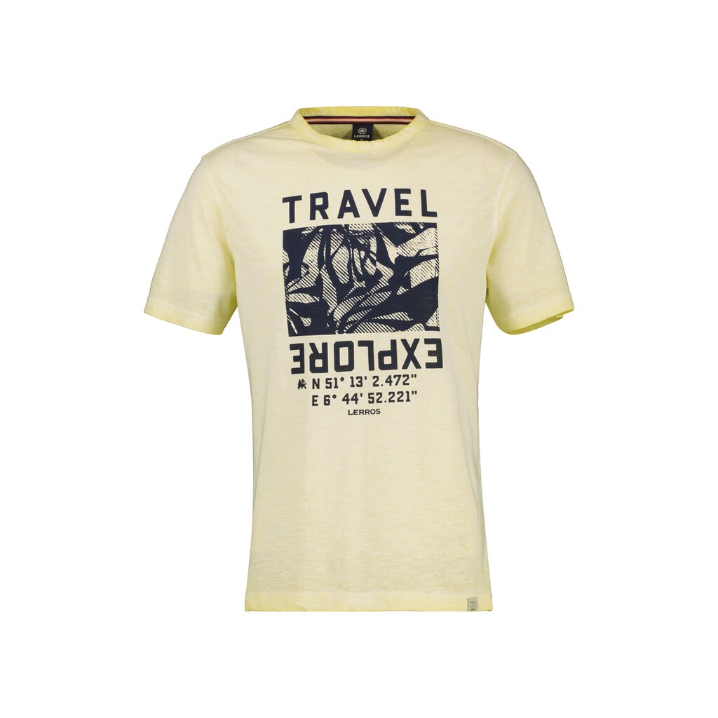 LERROS T-Shirt »LERROS Modisches Herren T-Shirt mit Brustprint« ▷ für