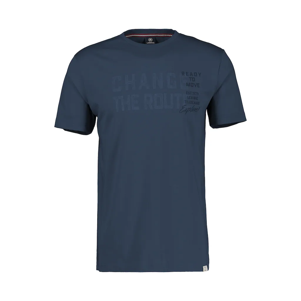 LERROS T-Shirt »LERROS Unifarbenes T-Shirt mit Print« ▷ bestellen