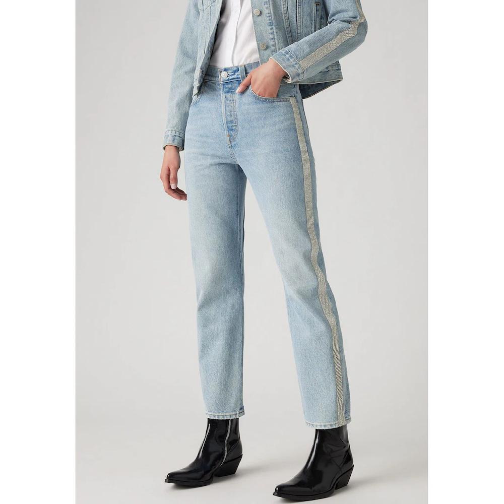 Levi's® 7/8-Jeans »501 CROP« mit Glitzerdetails an Seitennähten