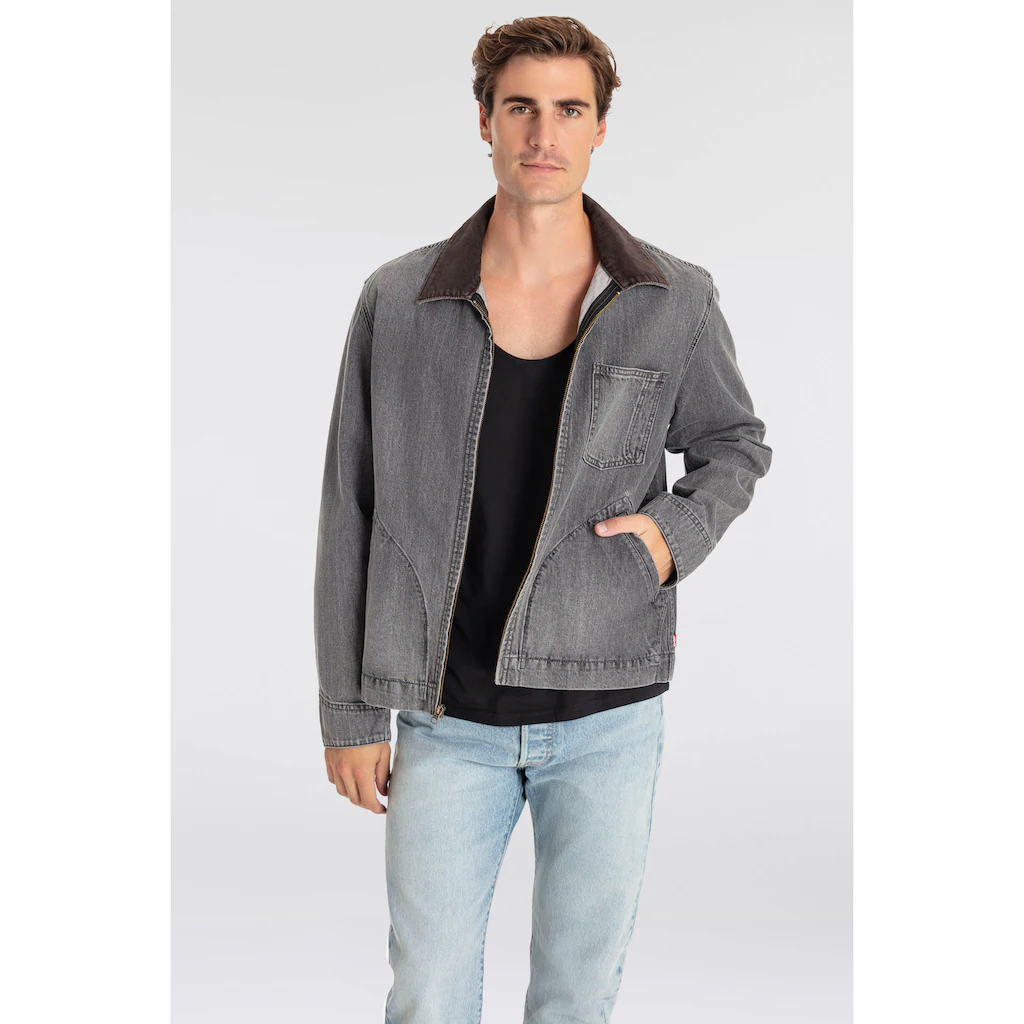 Levi's® Jeansjacke »FULL ZIP MECHANICS TRKR« mit Zipper und Kragen mit Cordbesatz ▷ bestellen