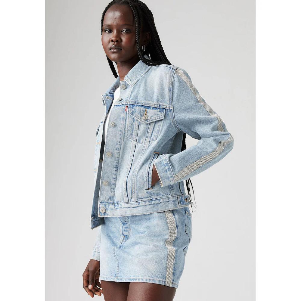 Levi's® Jeansjacke »ORIGINAL TRUCKE« Mit Glitzerdetails An Ärmeln