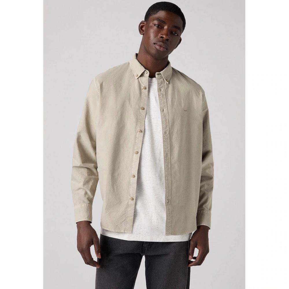 Levi's® Langarmhemd »AUTHENTIC BUTTON DOWN« mit Ton-in-Ton Logostickerei auf der Brust ▷ kaufen