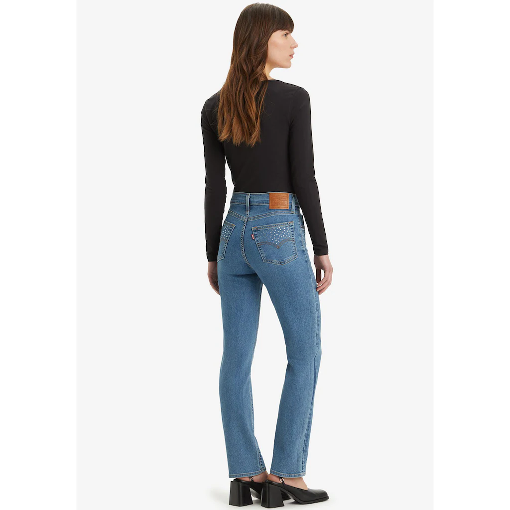 Levi's® Straight-Jeans »724 HIGH RISE STRAIGHT« CAMP DENIM RHINESTONE