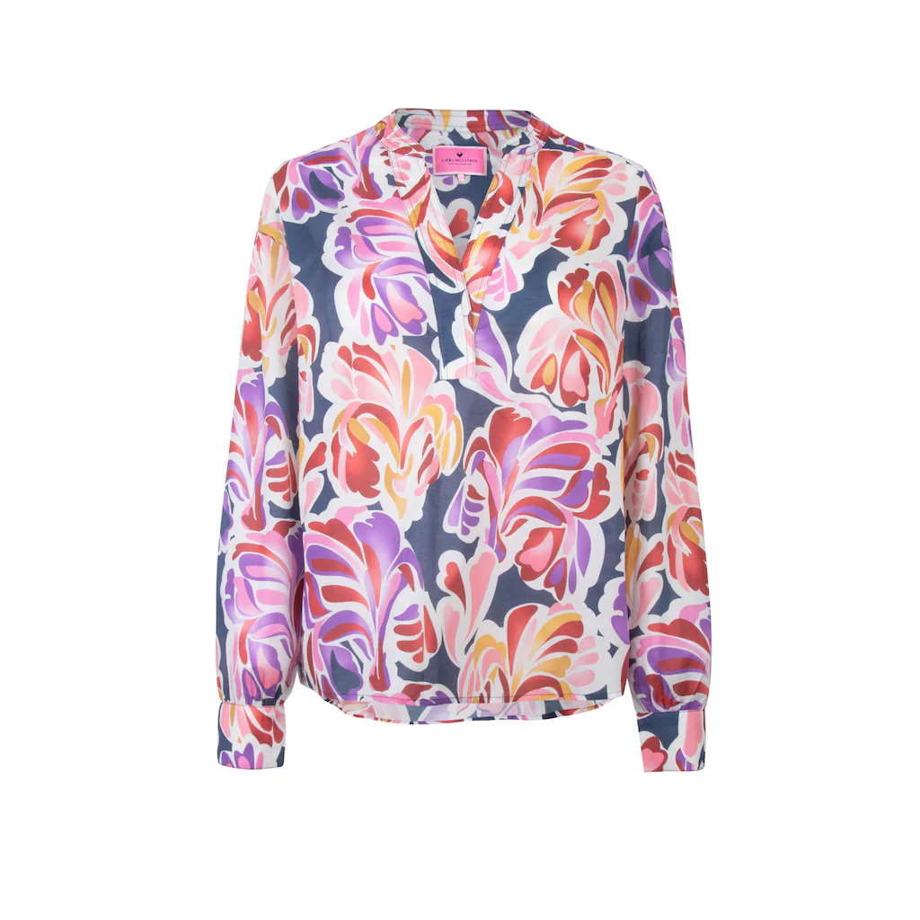 Lieblingsstück Klassische Bluse »EdanaL« Mit Allover Print V-Ausschnitt
