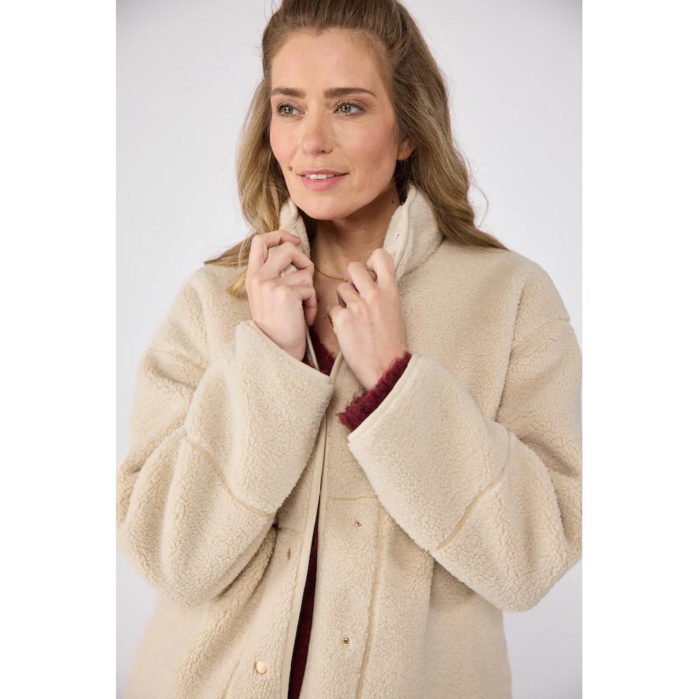 Lieblingsstück Plüschjacke Ohne Kapuze Mit Stehkragen