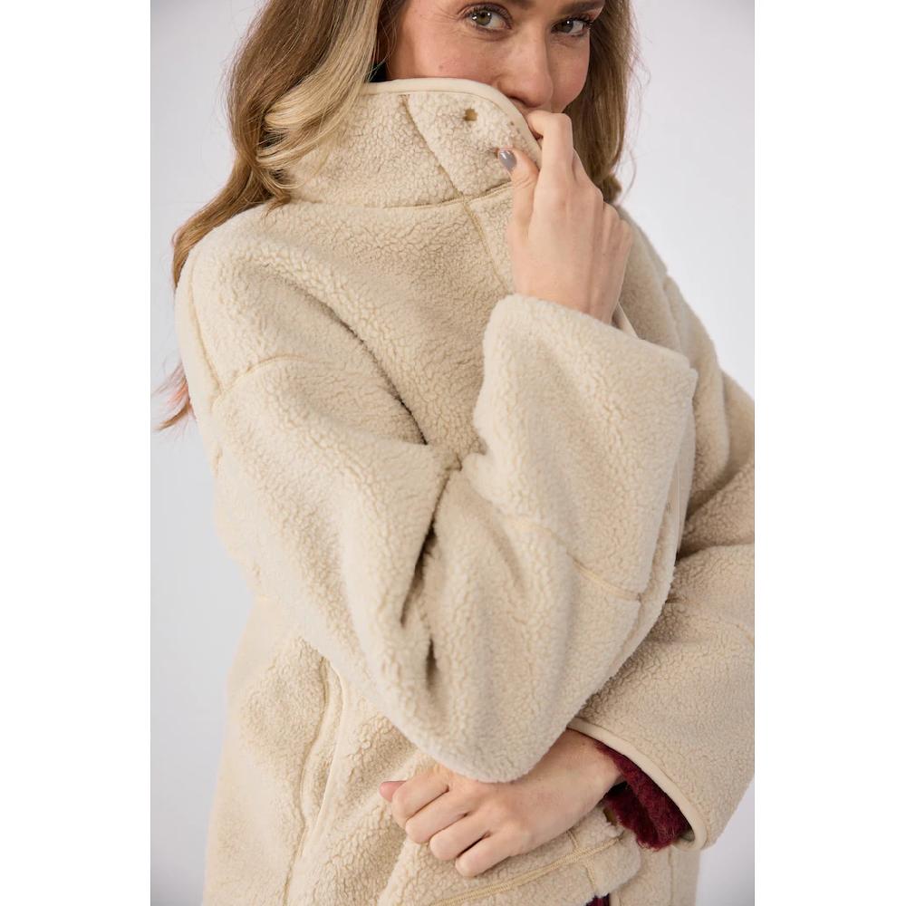 Lieblingsstück Plüschjacke Ohne Kapuze Mit Stehkragen