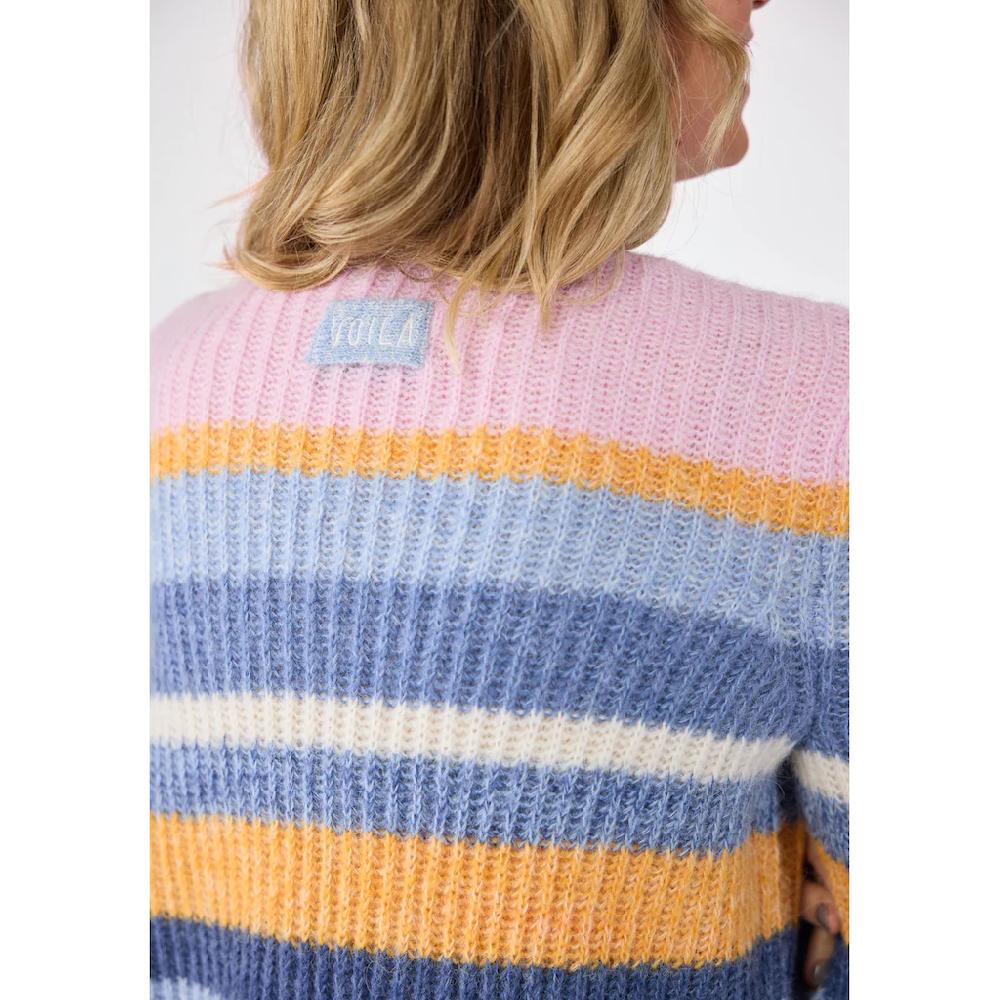Lieblingsstück V-Ausschnitt-Pullover »BeeleL« Mit Streifen