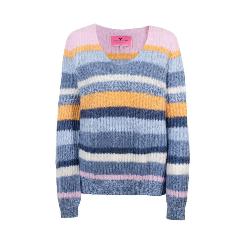 Lieblingsstück V-Ausschnitt-Pullover »BeeleL« Mit Streifen