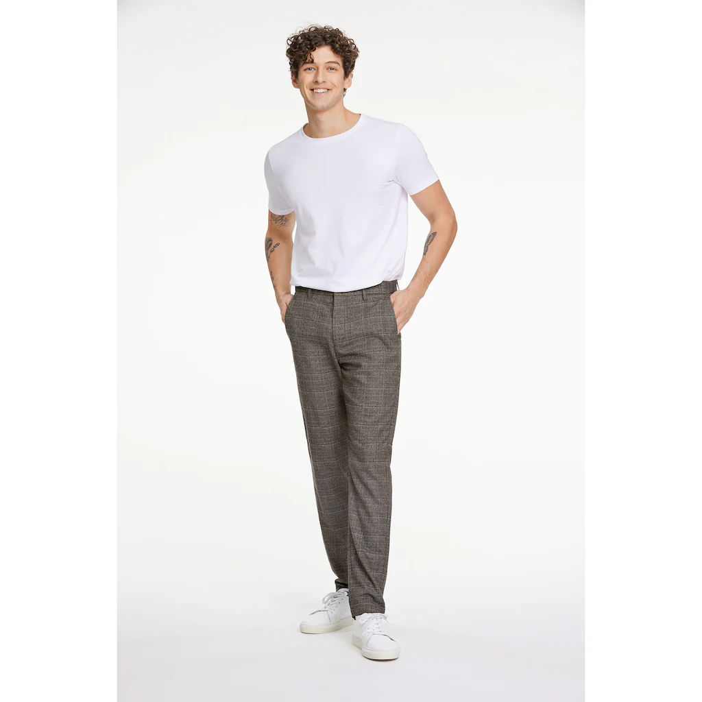 LINDBERGH Chinohose Mit Modernem Karomuster ▷ Bestellen