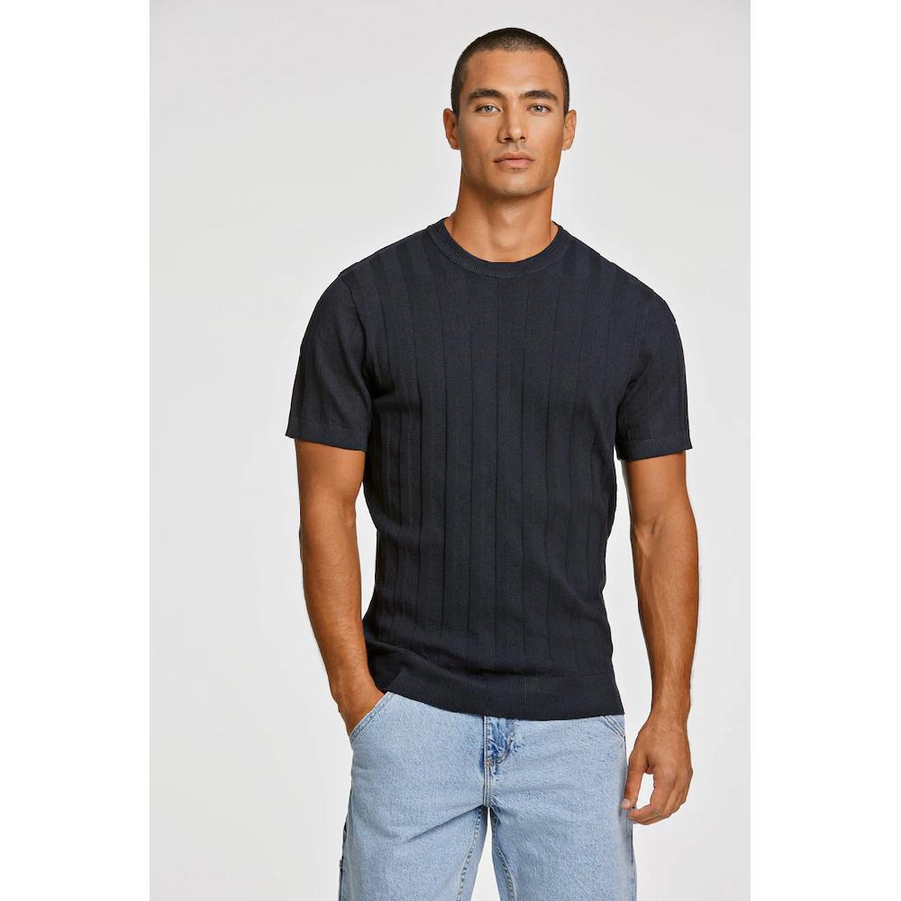 LINDBERGH Kurzarmpullover mit Struktur-Muster
