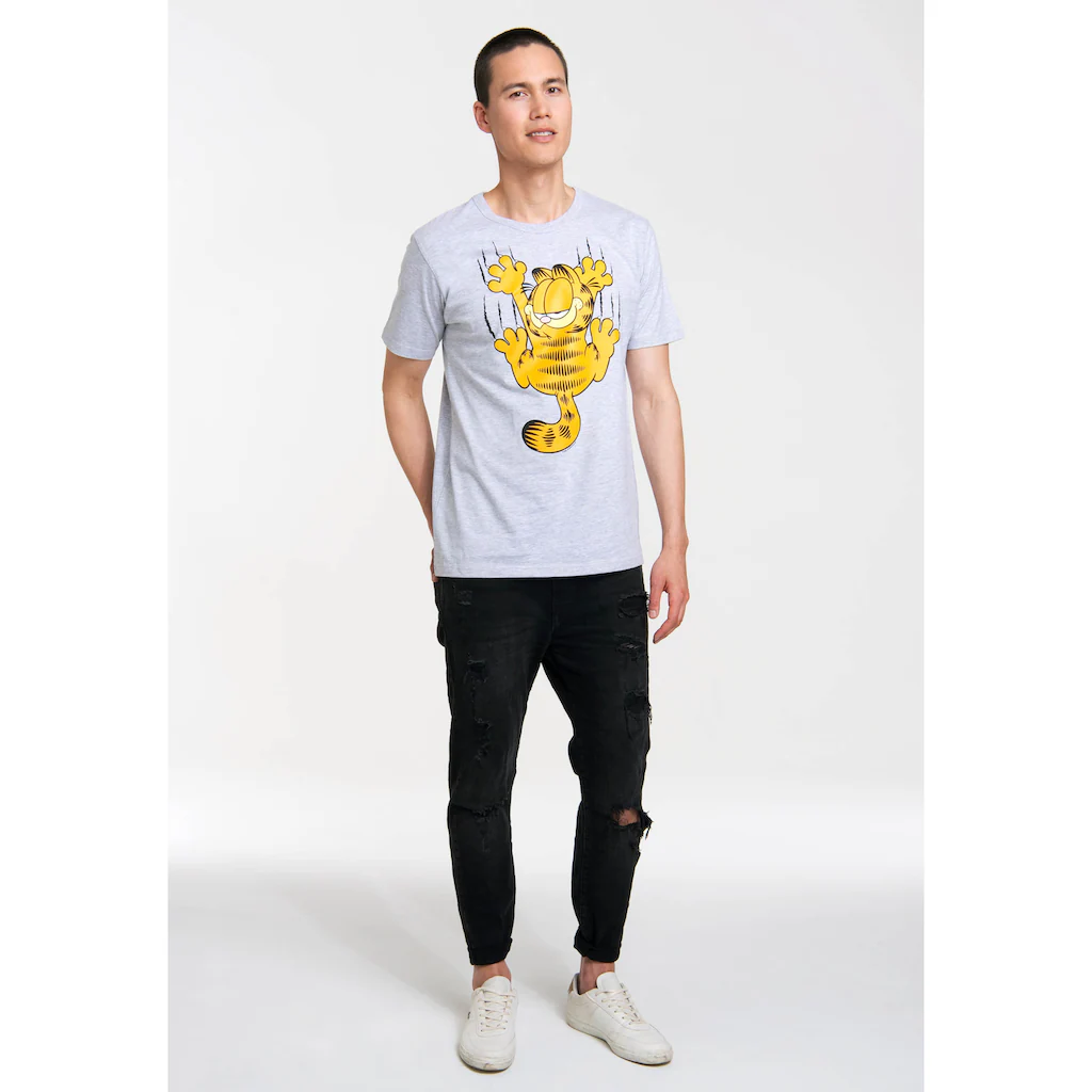 LOGOSHIRT T-Shirt »Garfield Scratches« Mit Witzigem Frontprint ▷ Für