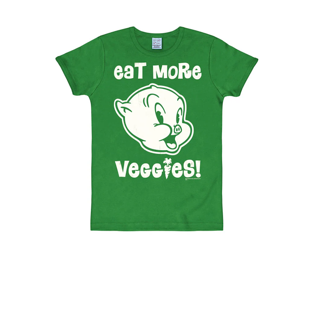 LOGOSHIRT T-Shirt »Looney Tunes - Eat More Veggies« Mit Schweinchen Dick-Print ▷ Für