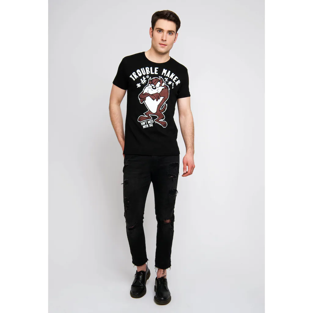 LOGOSHIRT T-Shirt »Looney Tunes - Taz - Trouble Maker« ▷ Für