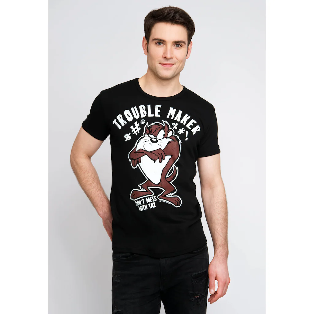 LOGOSHIRT T-Shirt »Looney Tunes - Taz - Trouble Maker« ▷ für