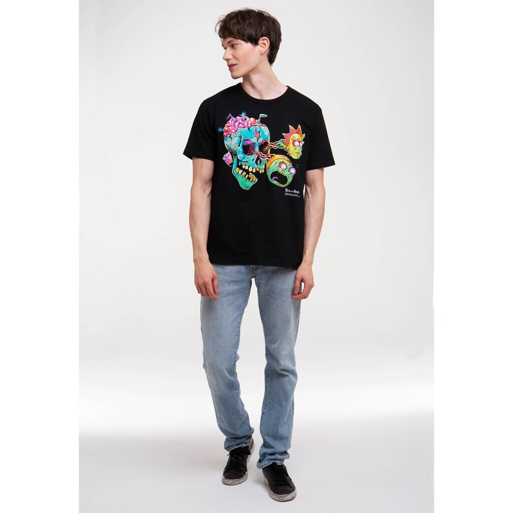 LOGOSHIRT T-Shirt »Rick & Morty - Eyeball Skull« Mit Lizenziertem Print ▷ Bestellen