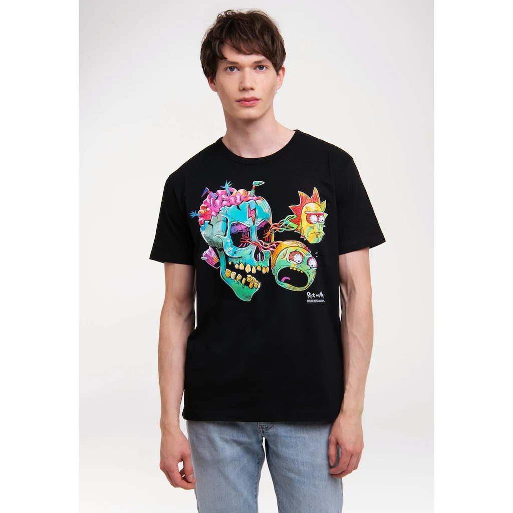 LOGOSHIRT T-Shirt »Rick & Morty - Eyeball Skull« mit lizenziertem Print ▷ bestellen
