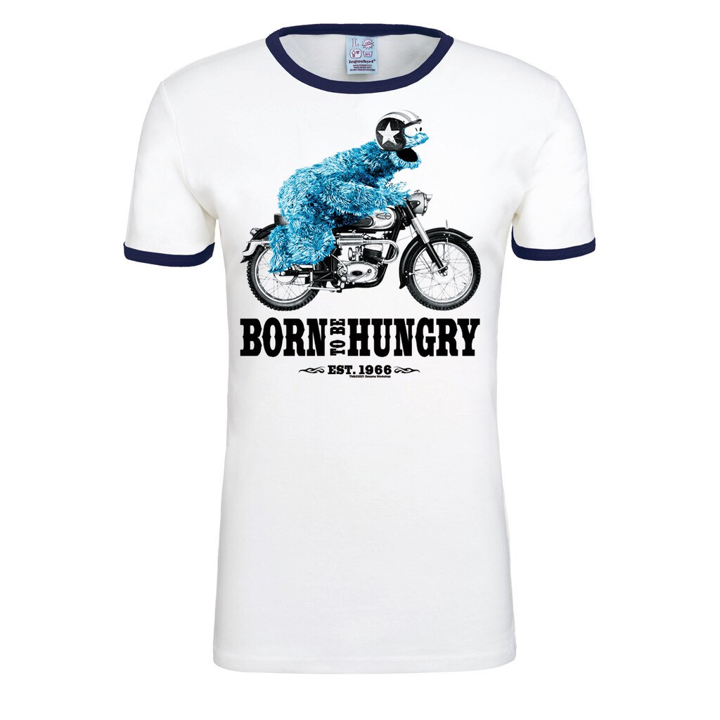 LOGOSHIRT T-Shirt »Sesamstraße – Krümelmonster Motorrad« Mit Lizenziertem Print ▷ Für