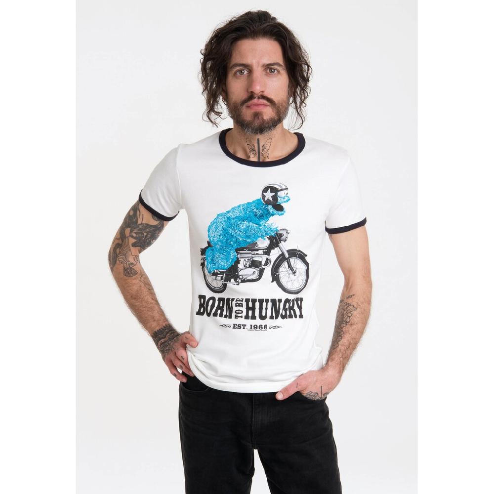 LOGOSHIRT T-Shirt »Sesamstraße – Krümelmonster Motorrad« mit lizenziertem Print ▷ für