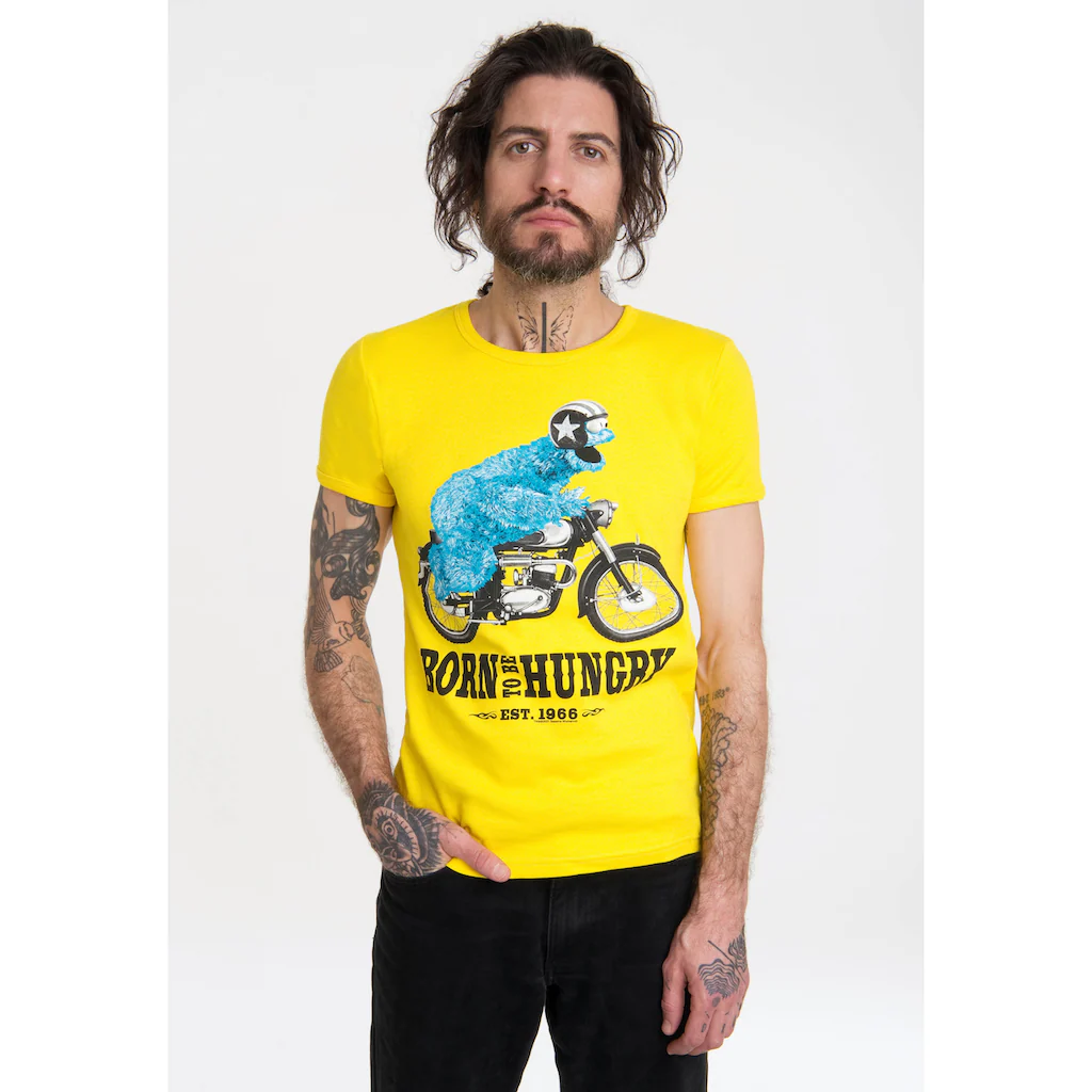 LOGOSHIRT T-Shirt »Sesamstraße - Krümelmonster Motorrad« mit lizenziertem Print ▷ bestellen