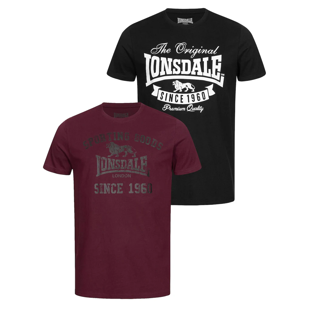 Lonsdale T-Shirt »SUSSEX-TORBAY« (Packung 2 tlg. 2er-Pack)