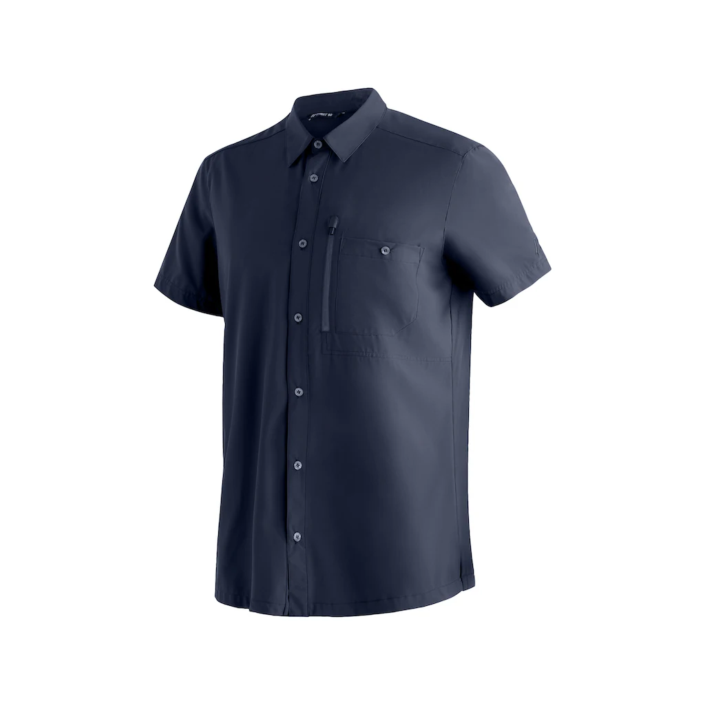Maier Sports Funktionshemd »Magos S/S M« Herren Hemd kurzarm atmungsaktives Freizeithemd Taillierter Schnitt