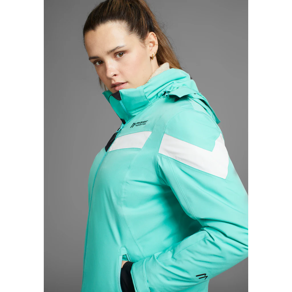 Maier Sports Skijacke »Ski Jacke Wattiert Damen« Mit Kapuze Wasser & Winddicht & Atmungsaktiv In Großen Größen
