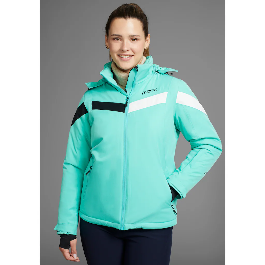 Maier Sports Skijacke »Ski Jacke wattiert Damen« mit Kapuze Wasser & winddicht & atmungsaktiv in großen Größen