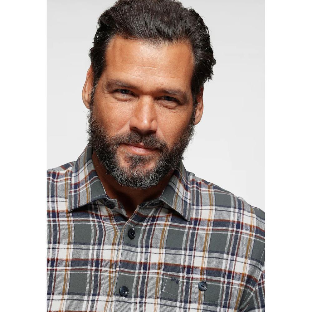 Man's World Flanellhemd Modisches Großkaromuster ▷ Kaufen
