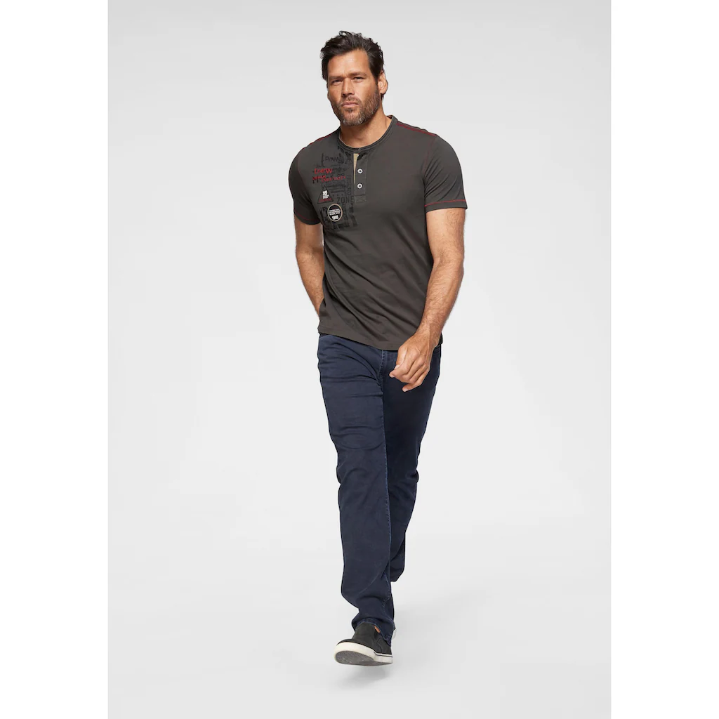 Man's World Henleyshirt Mit Konopfleiste Online Kaufen