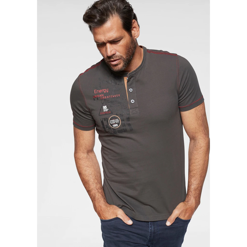 Man's World Henleyshirt mit Konopfleiste online kaufen