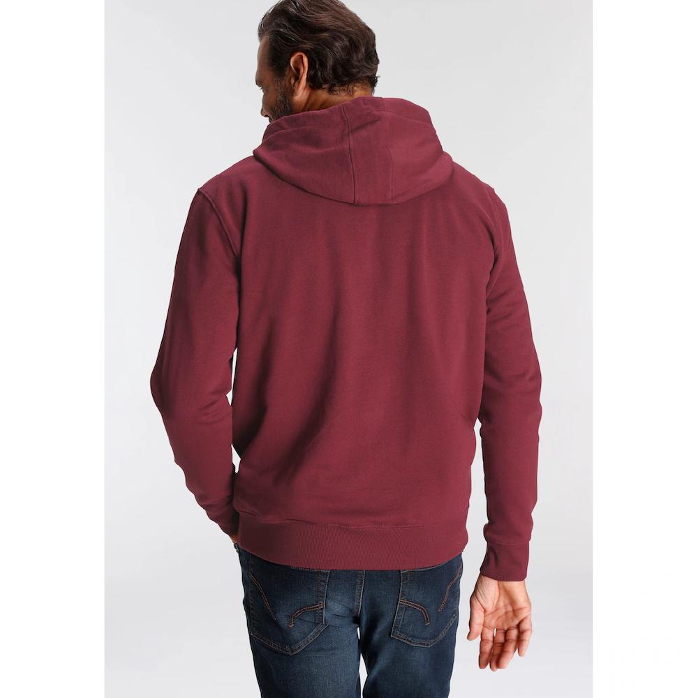 Man's World Kapuzensweatjacke Mit Kontrastfarbenem Futter